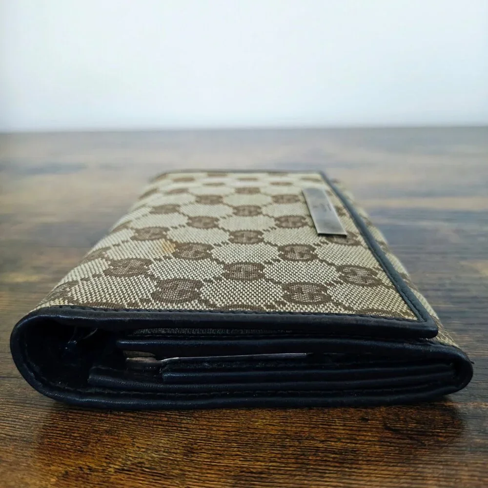 Vintage GUCCI Canvas Continental Wallet - Picture 8 of 15